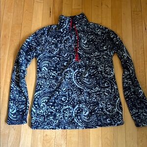 Eddie Bauer Black and White Patterned Pullover
